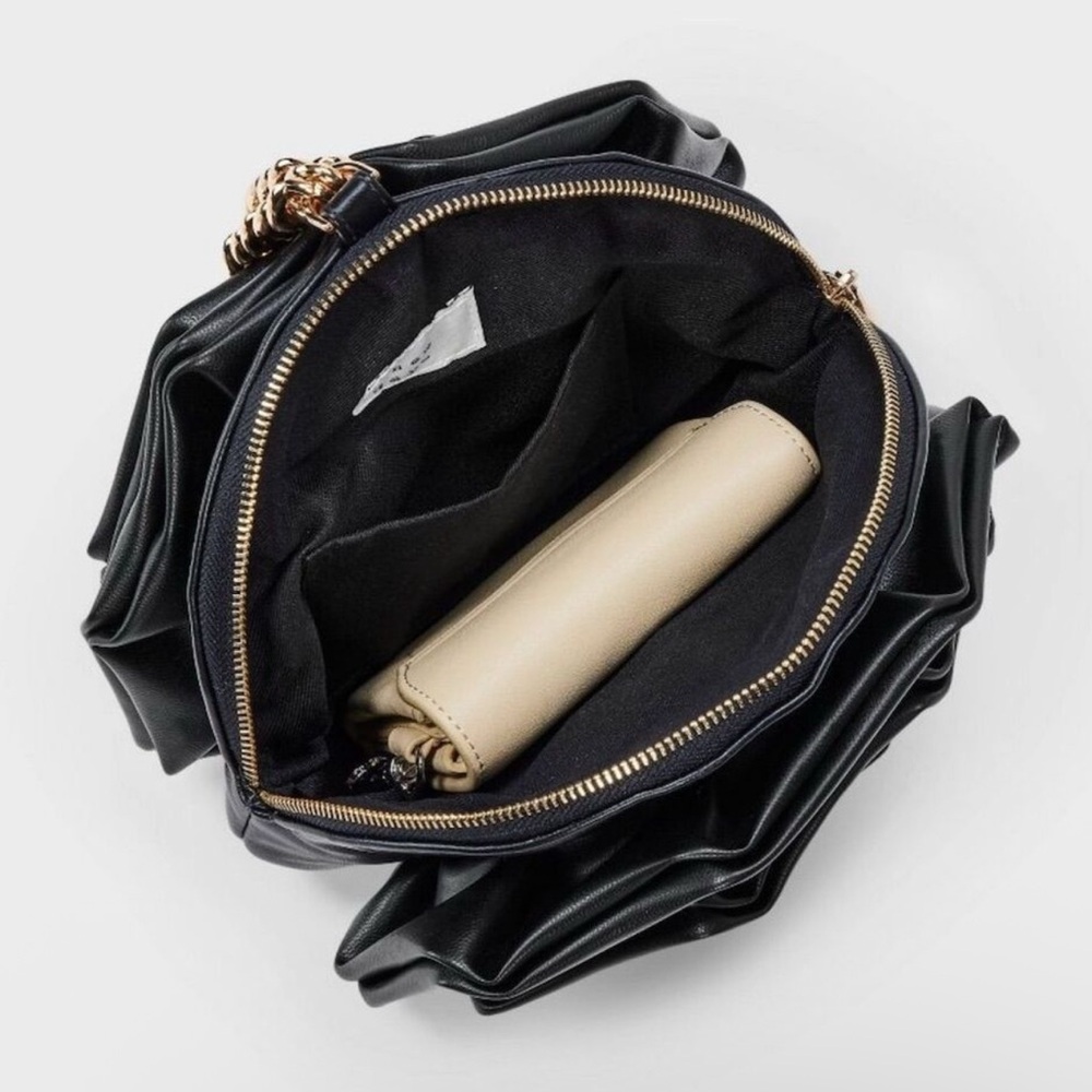 A New Day NWT Black Rose Mini Clutch with Gold Chain - SOLD OUT - Picture 2 of 3